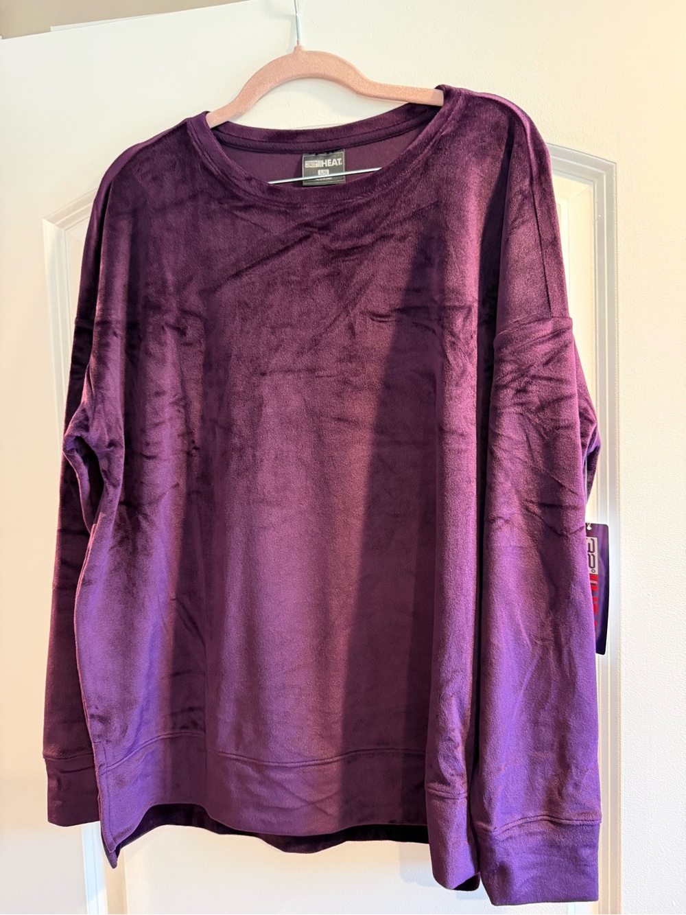 Purple Velour Lounge Athleisure Set 32 Degrees Large NWT - Picture 4 of 6